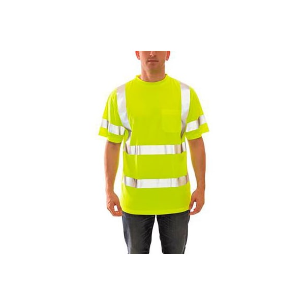 Tingley Job Sight Short Sleeve T-Shirt, Class 3, Type R, Polyester, Lime, XL S75322.XL - main